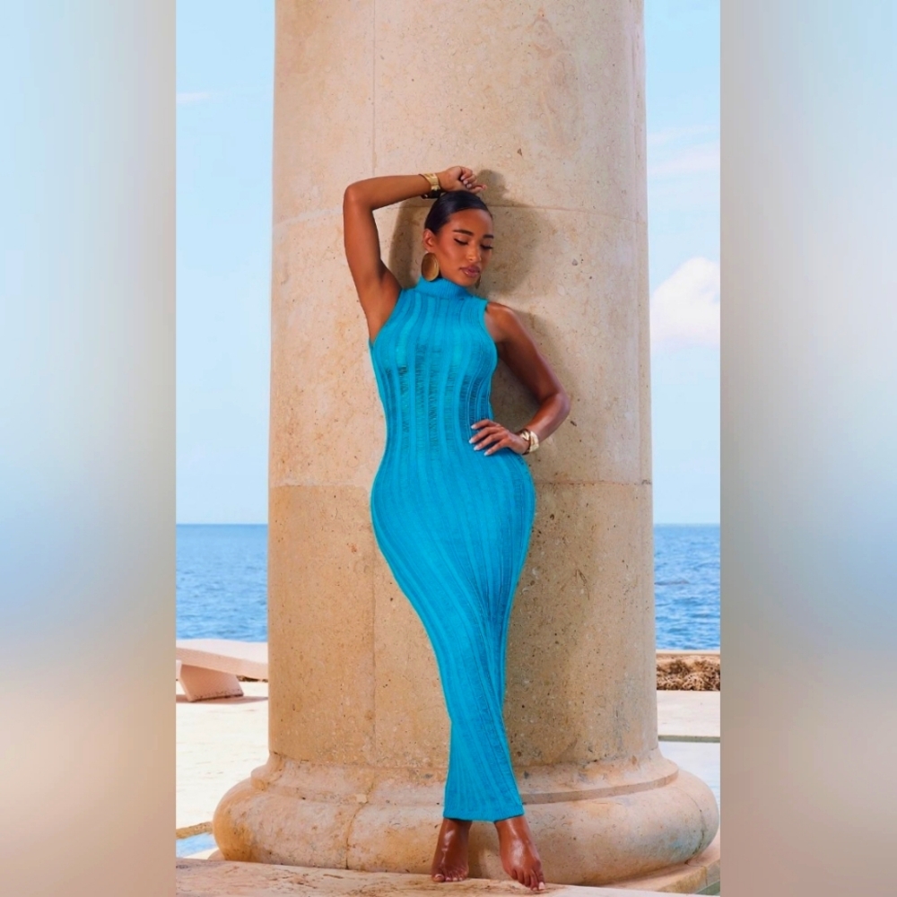 Matte collection knit resort dress